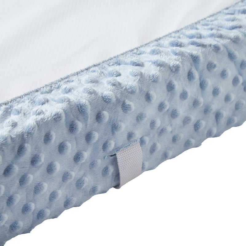 QUENESS Baby Changing Pad Cover, Super Soft Plush Dot Diaper Changing Table Covers for Baby Girls and Boys, Ultra Comfortable, Safe for Babies, Fit 32"/34'' x 16" Pad (SkyBlue) - Image 2